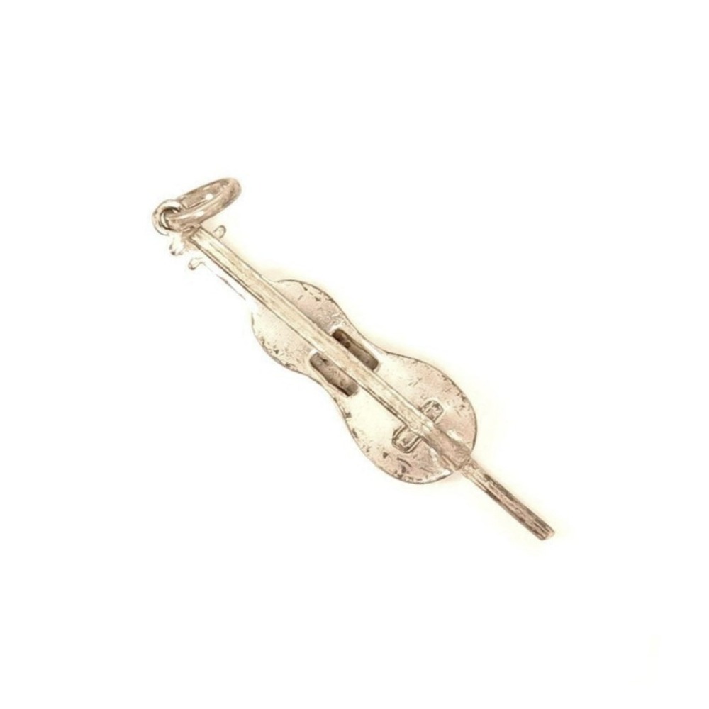 Vintage‎ Cello Sterling Silver Charm*String Instrument*Musical*Pendant*925